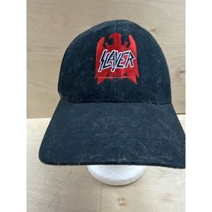 Slayer Iron Eagle Hat Black Adjustable Strapback Cap Magic Headwear *Rare*
